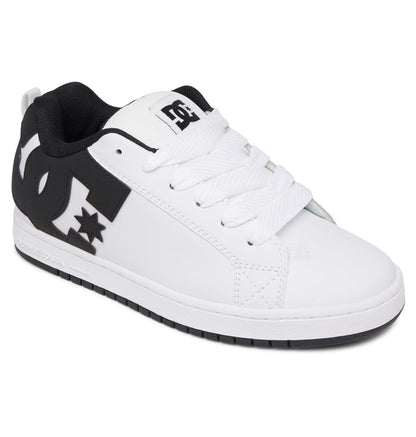 DC Men's Court Graffik Skate Shoe, White/Black/Black,16 M US