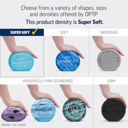 OPTP PRO-Roller Super Soft Density Foam Roller 36 in - Light Blue Low Density Foam Roller for Exercise, Gentle Massage, and Physical Therapy 36" x 6" Round