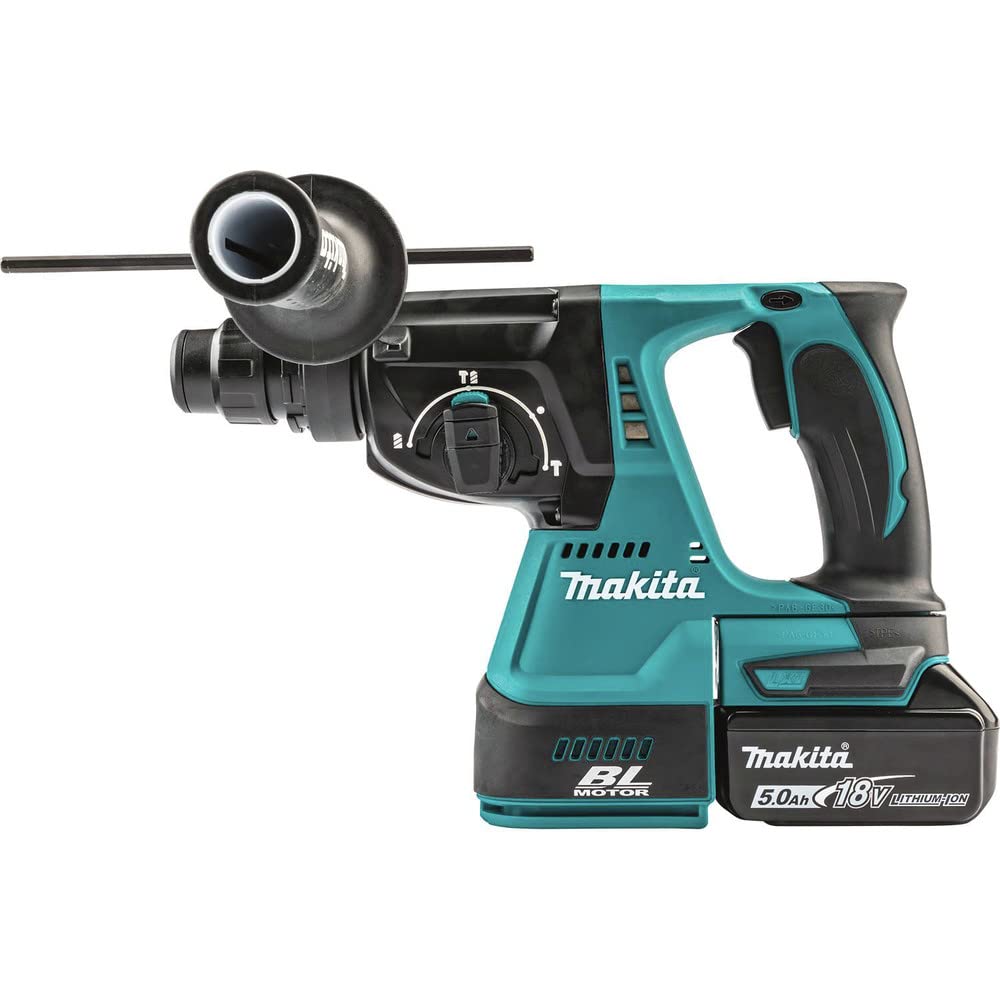 Makita XRH011TWX 18V LXT® Lithium-Ion Brushless Cordless 1" Rotary Hammer Kit, accepts SDS-PLUS bits, w/HEPA Dust Extractor Attachment (5.0Ah)