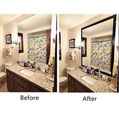 Amhao 10Meters Peel and Stick Black Wood Backsplash Wall Paper Border Sticker Self-Adhesive Wallpaper Border