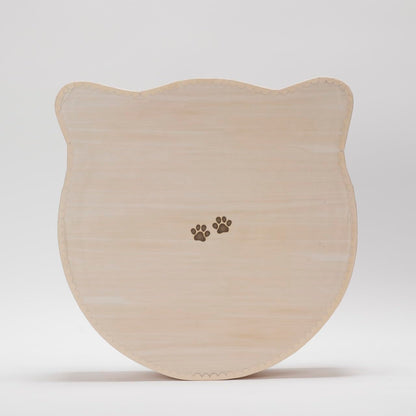 NECOICHI Cat-Headed Scratcher Bed (Birch, Large) | Cardboard Cat Scratcher Bowls for Indoor Cats - Cat Scratching Board, Cat Scratch Pad Lounger with Reversible Usability and Extra Comfort for Lounge