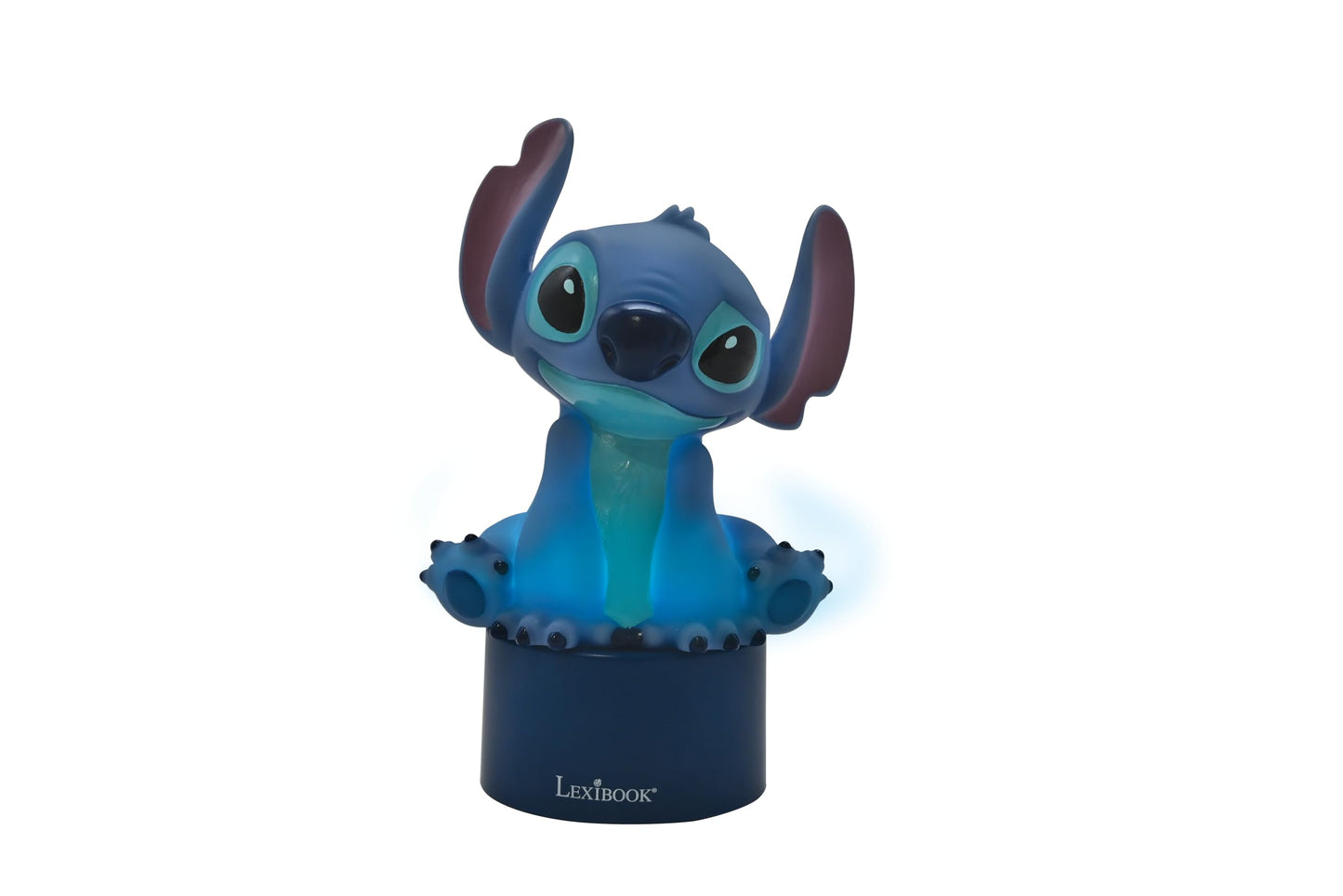 LEXiBOOK, Disney Stitch, Nightlight with Speaker, Color Change, Soft Light, Battery Operated, Blue, NS01D