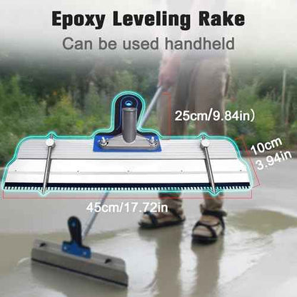Self-Leveling Cement & Epoxy Floor Tool Kit ? Rake, 9¡± Spike Rollers, 4¡± Paint Roller, Spiked Shoes, Extension Pole, Gloves & Accessories