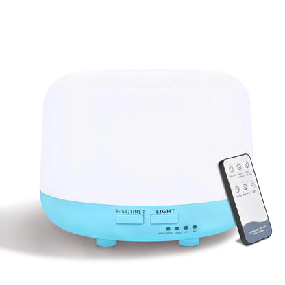 Oil Diffuser Humidifier 300ML,Electric Ultrasonic Air Aroma Diffusers Vaporizer,Scent Mist Defuser with Remote,Auto-Off,7led Color Changing Light for Large Bed Room,Home,Office