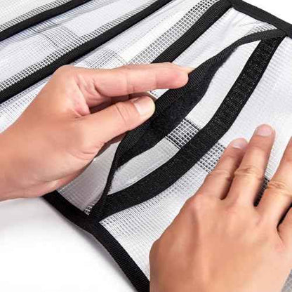 Small Roll Up Storage Bag, 6 Pockets Roll Up Tool Kit, Suitable for Mechanics, Kitchen Storage, Art Sketching, Travelling, Potter's Tools, Office Objects, etc., Transparent and Visible, Space-saving