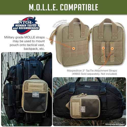 MAXPEDITION Padded Beefy Pocket Organizer (6¡± x 2.5¡± x 8¡±) EDC Pouch, Tactical Tool Pouch for Organization, MOLLE Accessories for Everyday Carry, 0267