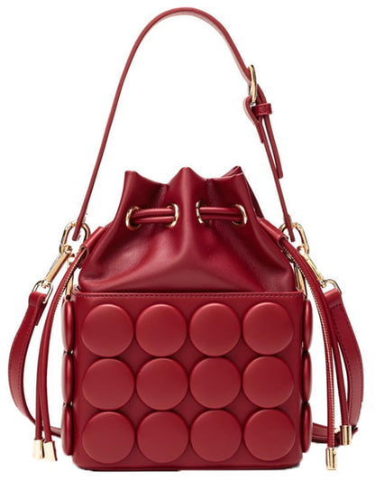 Women PU Leather Bucket Bags Vintage Hobo Shoulder Crossbody Handbag Chic Ladies Small Tote Purse Bag Work Travel