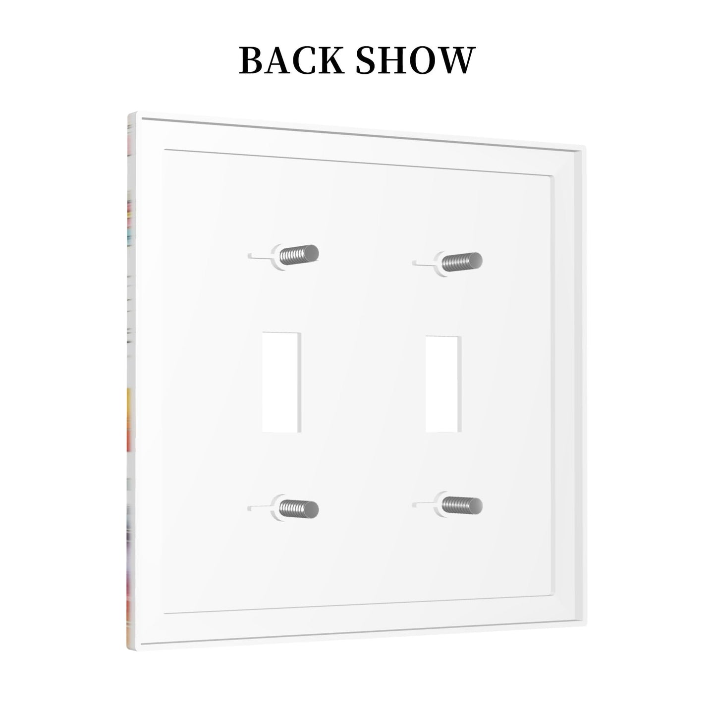 Decorative Art Light Switch Covers Cat & Melody2 Gang Double Toggle Wall Plate Decorative Switchcover Electrical Switchplate for Home Decor