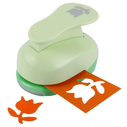 UCEC 2 Inch Circle Punch, Craft Hole Punch for Paper Crafts, Large Decorative Hole Punch for Kids Paper Crafts, Card Making, Scrapbooking (Tulip Shape)