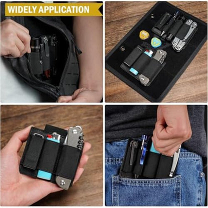 VIPERADE PL7 EDC Organizer Holder, Elastic Accessories Pouch with Hook and Loop Closure for Backpack, Tactical Vest, EDC Bag