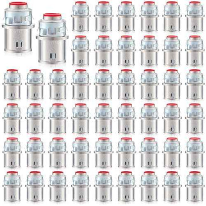 Metal-Clad Cable Connectors Zinc Electrical Conduit Connector 3/8" Snap in Connectors for Steel and Aluminum Cable(50 Pack)
