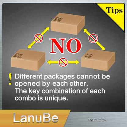 LanuBe Lock Laminated keyed Padlock (1-9/16", 40mm), keyed Alike Locks, Normal Shackle,Marked Black Plastic Hoop, Pack of 12¡¦