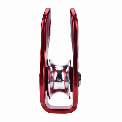 Chiffonade 2 Pcs 20KN Heavy-Duty Aluminum Alloy Pulley - Fixed Side Rope Pulley for Climbing, Rappelling & Outdoor Activities (Red)