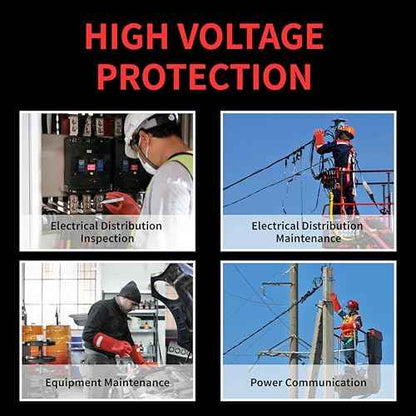 Class 1 Insulated Electrician Gloves - High Voltage Dielectric Electrical Gloves For Electrician,8000V AC