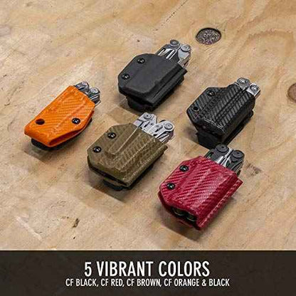 Clip & Carry Kydex Multitool Sheath for LEATHERMAN Free P4 - Made in USA (Multi-Tool not Included) EDC Multi Tool Holder Holster Cover