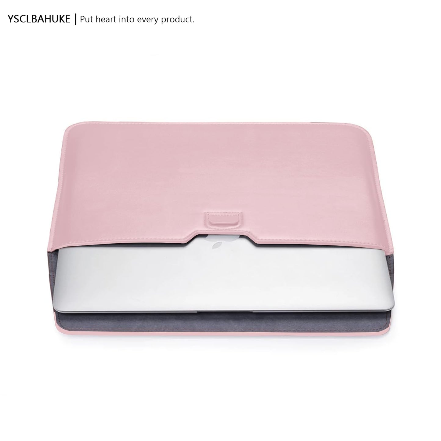 YSCLBAHUKE PU Leather Laptop Sleeve with Stand for MacBook 2025 Air15 M4 A3241 M2 M3 A2941 A3114 Pro16 M4 A3186 A3403 Pro16 A2485/A2780/A2991 Pro15w/tb A1707/A1990 Retina 15 A1398, Pink ﻿
