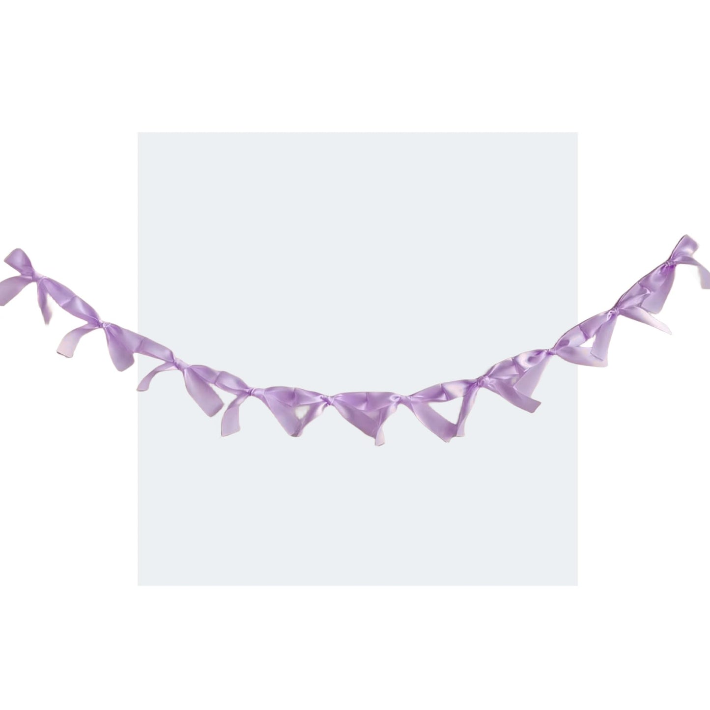 Eanjia Bow Knot Garland | 6ft Linking Satin Bow Banner with 3ft Extend Ribbon for Coquette Bachelorette Party, Baby Shower,Bridal Shower Wedding Baby Room Bed Decor (Violet, 6ft)