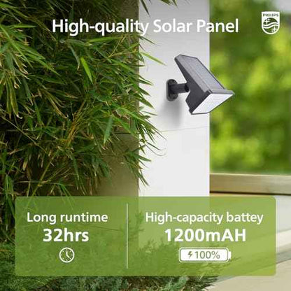 Philips 6 Packs Solar Spot Lights Outdoor Waterproof, 28 LED 7500K Solar Powered Landscape Pathway Lights, Dusk to Dawn Solar Spotlights for Garden, Yard, Lawn, Walkway, Driveway