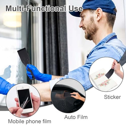 5 Pcs Plastic Putty Knife, 2 Inch Black Plastic Putty Knife Scraper Flexible Plastic Knives Putty Knife Set for Taping Drywall Wall Painting Plastic Scraper For Spackling Patching Flexible Putty Knife