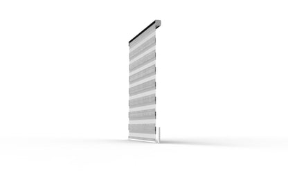 Yoolax Motorized Zebra Blinds Works with Alexa, Motorized Blinds with Remote Custom Size, Privacy Electric Zebra Shades for Windows (80% Shading Luxury Coffee)