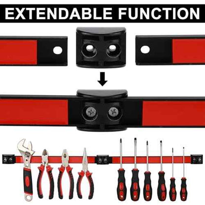 Mayouko 12" Magnetic Tool Holder Strip, 6 Packs, Metal Magnet Tool Organizer Bars for Garage, Workshop, Magnetic Strip for Tools
