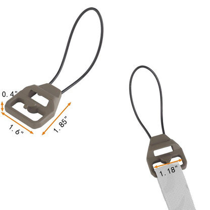 Quick Detach Sling Swivel, Aluminum QD Mount Adapter for 1-1/4" Webbing (SL16Tan)