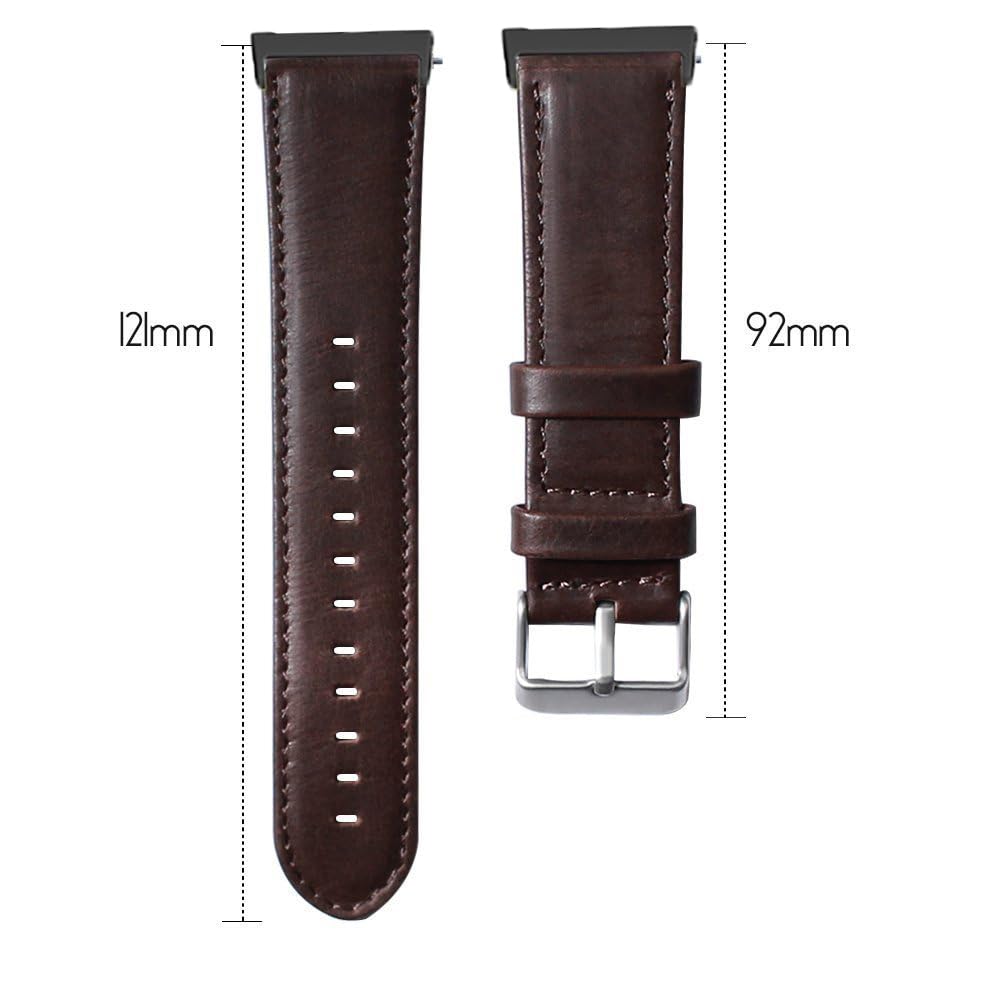Lamshaw Compatible with CMF Watch 3 Pro Band, Crazy Leather Replacement Smartwatch Strap Wristband Compatible for CMF Watch Pro 1, 2, 3 Pro Smartwatch