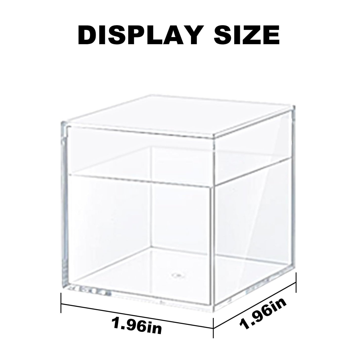 LIDSCURA 24 Pack 2''x2''x2'' Acrylic Box with Lids for Storage Display, Acrylic Cube Containers for Halloween Storage, Christmas Ornaments, for Candy Pill, Tiny Jewelry, Cosmetics, Party Favor