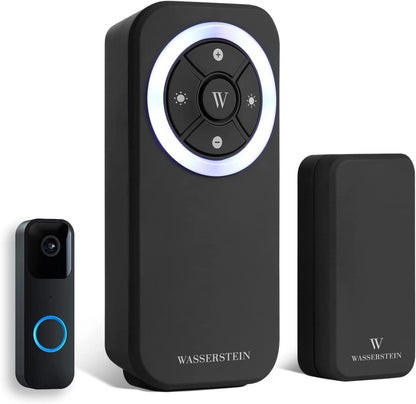 Wasserstein Doorbell Chime - Compatible with Blink Video Doorbell (1-Pack, Black)