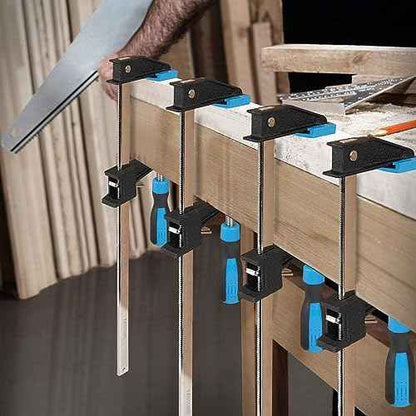 Bar Clamps for Woodworking 36 Inch,4 Pack Wood Clamps Adjustable and Release Quickly,Woodworking Clamps Throat Depth 2.5 Inch,Serrated Steel Rail,Bar Clamps Force 600 Lbs