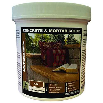 Akona Concrete & Mortar Color - Pigment Powder, Color & Dye Concrete, Ready to Use, Add to Mix, Synthetic Iron Oxide (10 Ounce, Buff, 1)