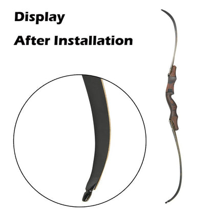 ZSHJGJR 66" 68" 70" Archery Recurve Bow Limbs ILF Device ILF Bow Limbs 20-44lbs Compatible for 25" Riser for Adult/Beginner (66 inch, 20lbs)