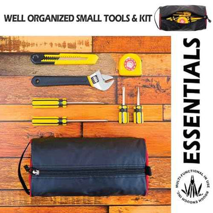 Rough Enough Small Tool Bag Pouch with YKK Zipper Compact Portable Tool Organizer for Motorcycle, Travel, DIY and Tools Storage