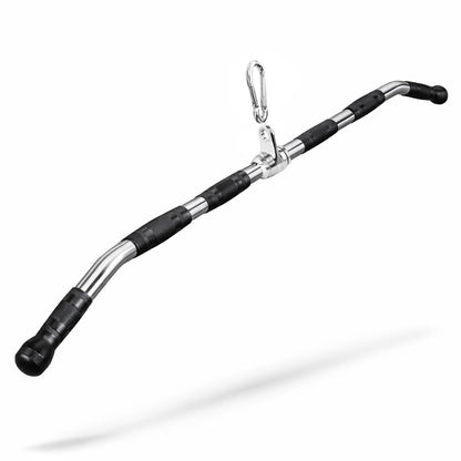 Avoirdus 47" LAT Pulldown Bar Attachment for Cable Machine, Heavy Duty Steel Curl Bar with 360° Swivel & Rubber Grip, Wide Close Neutral Grip Handles for Back Strength Training Home Gym