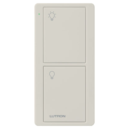 Lutron Pico Remote for Caseta Smart Switch, 2-Button Control , On/Off Control, For Table Top or Wallmount Use, PJ2-2B-GWH-L01, White