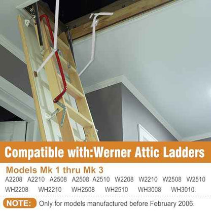 55-1 Attic Ladder Spreader Hinge Arms Compatible with Werner Models Mk 1 Thru Mk 3, A2208 A2210 A2508 A2510 W2208 W2210 W2508 W2510 WH2208 WH2210 WH2508 WH2510 WH3008 WH3010, MFG 2006 and Older