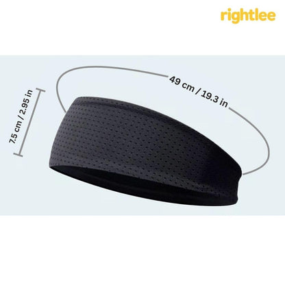 rightlee Quick Absorbing Sports Headband – Fast Drying Sweatband for Running, Yoga, Gym, Workout, Tennis, Basketball – Soft, Lightweight, Stretchy, Hair Band for Men and Women, 2 Pack Black & Gray
