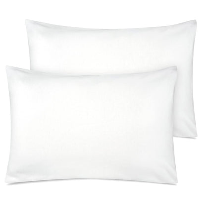Zenssia Organic Cotton Toddler Pillowcase/Travel Pillowcase Pack of 2 Set 13x18 Inches with Envelope Closure - Soft & Breathable Baby Pillow Case Cover Solid White