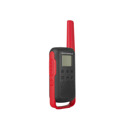 Motorola Solutions, Portable FRS, T210, Talkabout, Two-Way Radios, Rechargeable, 22 Channel, 20 Mile, Black W/Red, 2 Pack