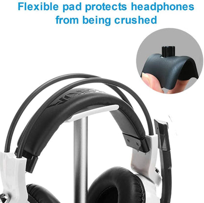 Nwubay Headphone Stand Aluminum Holder for Microsoft Xbox One Chat, Turtle Beach Recon 50X/50P/Beach XO One Stereo, KingTop Each G2000, Sony PlayStation Stereo Headset & More Black