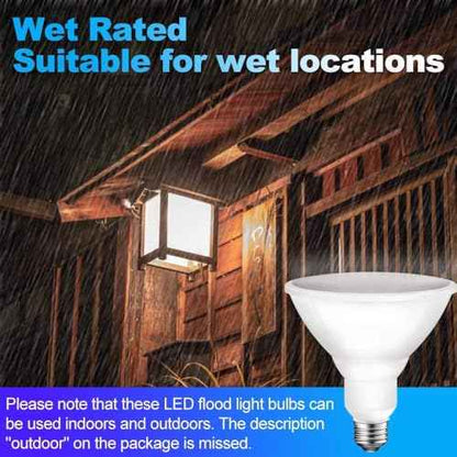 Energetic PAR38 Outdoor LED Flood Light Bulb, 3000K Warm White, 90 Watt Equivalent, Wet Rated, 900LM, E26 Base, Non-Dimmable,12 Pack
