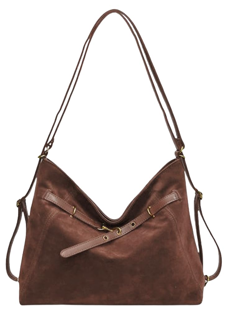 Suede Crossbody Bag 2025 Fall Winter Suede Tote Bag Hobo Purse Casual Shoulder Handbag Large Satchel for Women