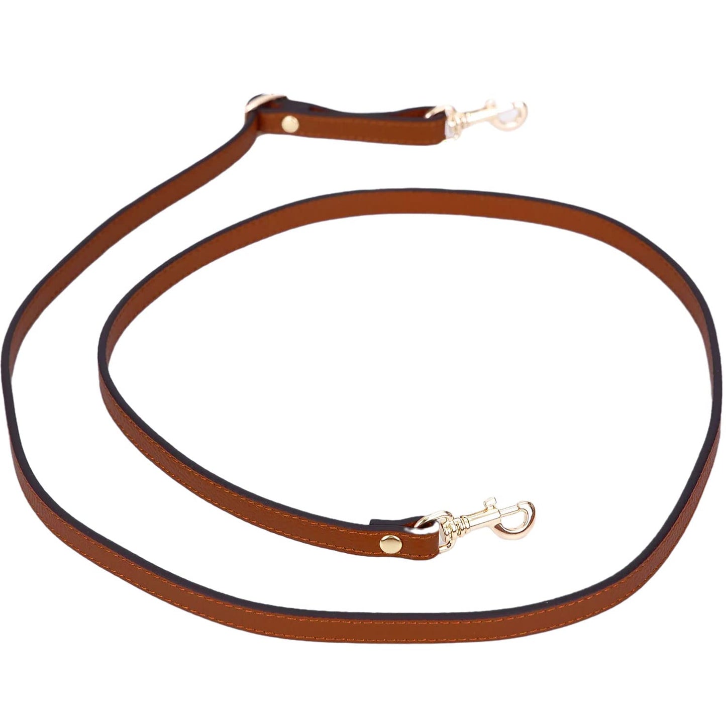 VanEnjoy Full Grain Leather Adjustable Replacement Cross Body Purse Shoulder Strap, 1/2” Width, Adjustable Length 25”-51” (Brown)