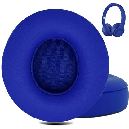 QOQOON Professional Headphone Replacement Ear Pads for Beats Solo 2 & 3 Wireless ON-Ear Headphones | Does NOT Fit Beats Studio, Enhanced Foam, Luxurious PU Leather Premium Ear Pads Cushions (Blue)