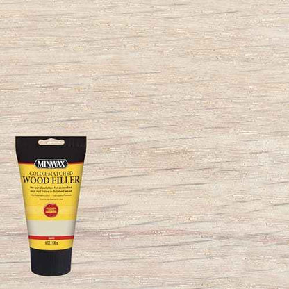 Minwax Color-Matched Wood Filler, White, 6 oz