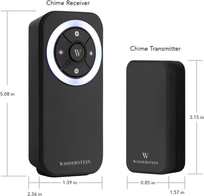 Wasserstein Doorbell Chime - Compatible with Blink Video Doorbell (1-Pack, Black)