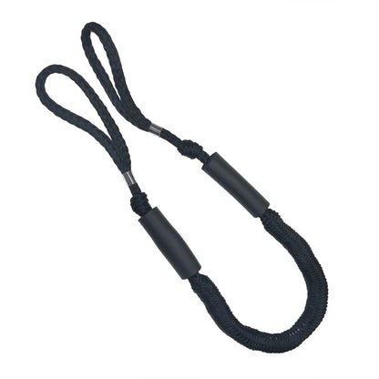 Bungee Dock Line Mooring Rope for Boat 4ft Black 4 Pack, Boat Tie Downs for Docking Bungee Cords Accessories for Boating PWC, Jet Ski, Watercraft, Pontoon, Bass, Kayak, Sea Doo, Fishing and John Boats