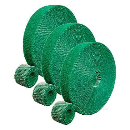Green Garden Ties|Plant Ties for Climbing Plants 100 feet x1/2¡®¡¯in 3 Rolls|Plant Supports for Effective Growing Strong |Green-Recycled Plastic Garden Twine & Twist Ties for Tomato Stakes