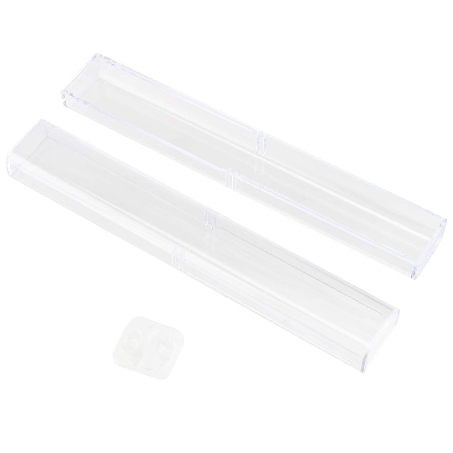 KOHAND 50 Pcs Acrylic Pen Boxes, Single Clear Plastic Pen Case Container, Empty Transparent Ballpoint Pen Gift Display Storage Boxes for School Office Business Supply