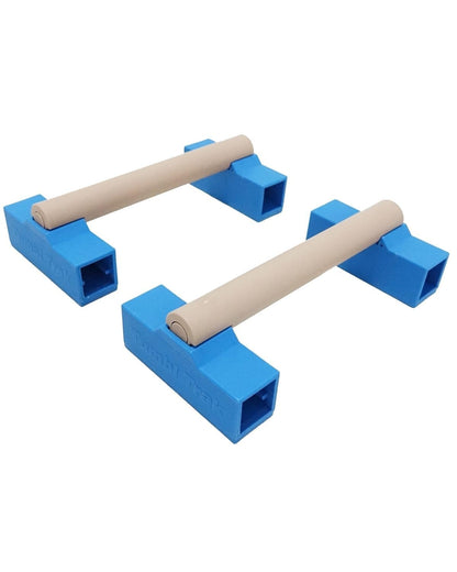Tumbl Trak Portable Parallette Bars, Blue